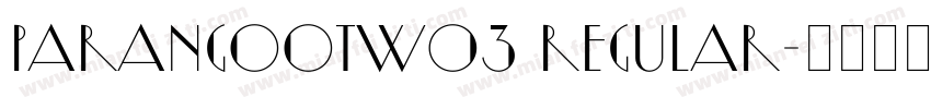 ParangoOTW03 Regular字体转换